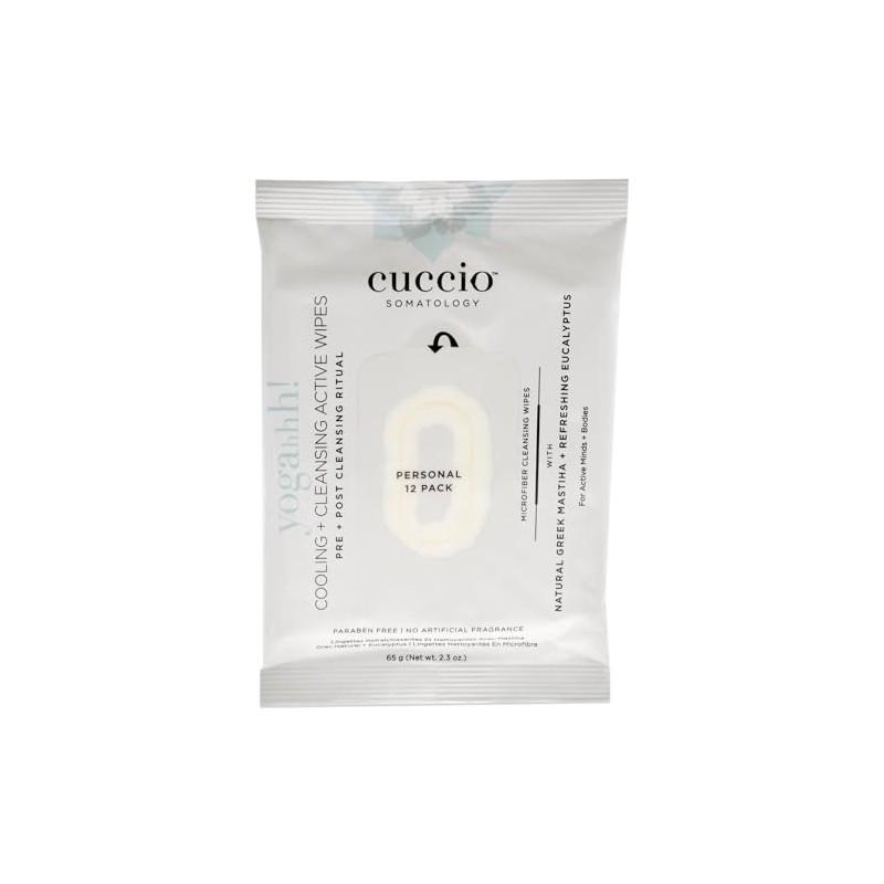 Cuccio Somatology Yogahh Cooling Plus Cleansing Wipes - Delivers Cool,