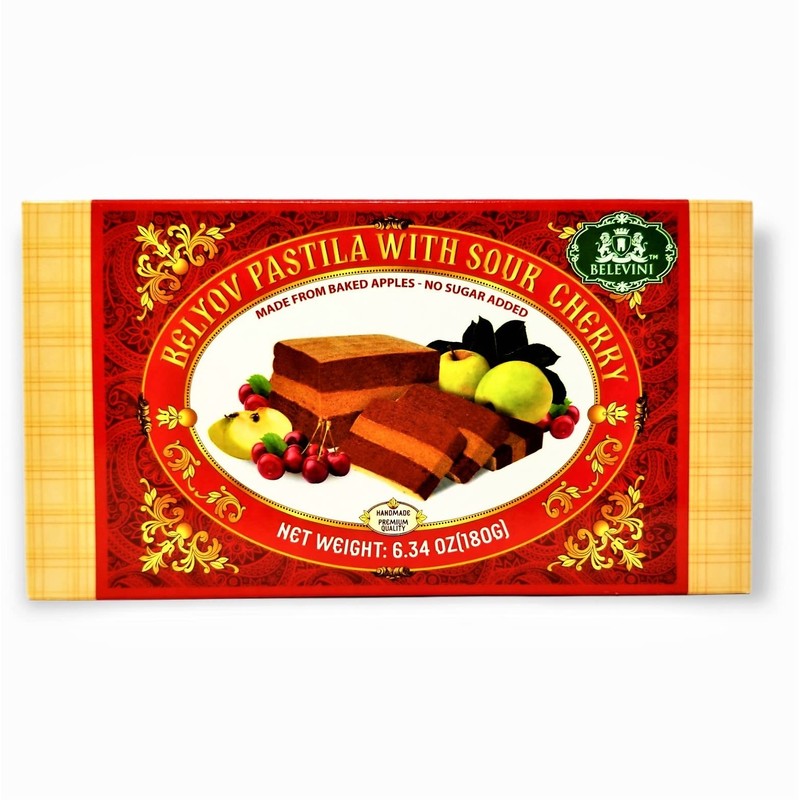 Belevini Tasty and Healthy Belyov Pastila with Sour Cherry, Handmade,