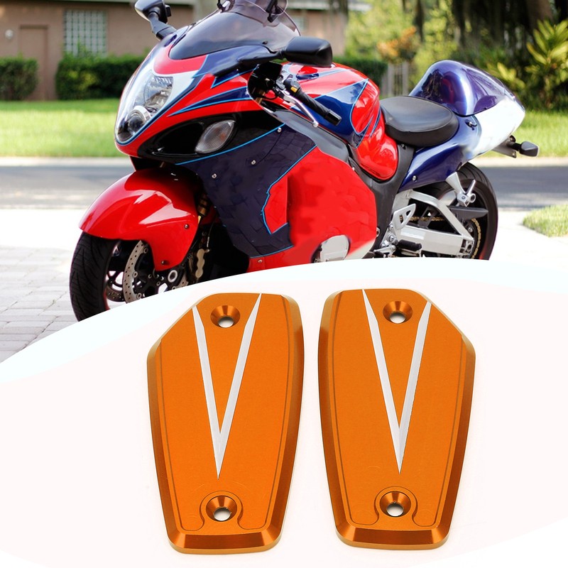 2pcs Front Brake Reservoir Cylinder Cover Cap Replacement for Suzuki