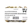 #10 Solid Brass Finishing Washers Cup Washers Countersunk (100 Pieces)