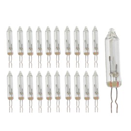 JL Missouri Parts & Misc. 20x Incandescent Clear Bare Mini Bulbs 2.5 Volt V 0.425 Watt W Christmas Tree Lights Project, 300/150/100/50 Light String Relacement Bulbs