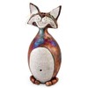 Modern Artisans American Made Whimsical Smiling Cat Raku Pottery Tabletop