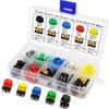 RUNCCI-YUN Mini Momentary Push Button Switch，80 Pcs Tactile Switch Buttons12x12x7.3mm