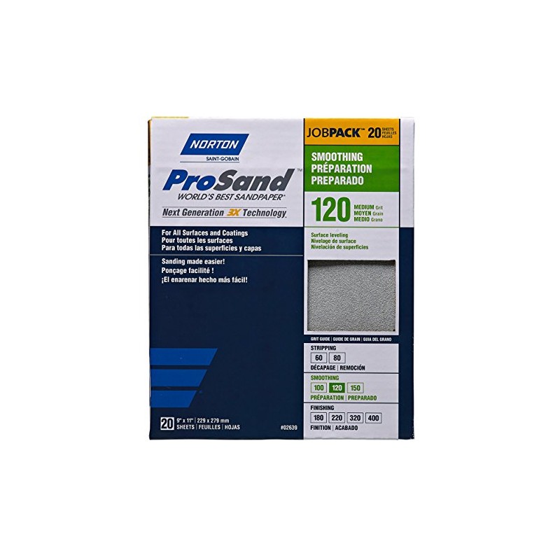 Norton ProSand 9" x 11" Sanding Sheets 120G 20pack