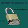 Guliffen Outdoor Combination Lock, Heavy Duty Weatherproof Combination Padlock, 4