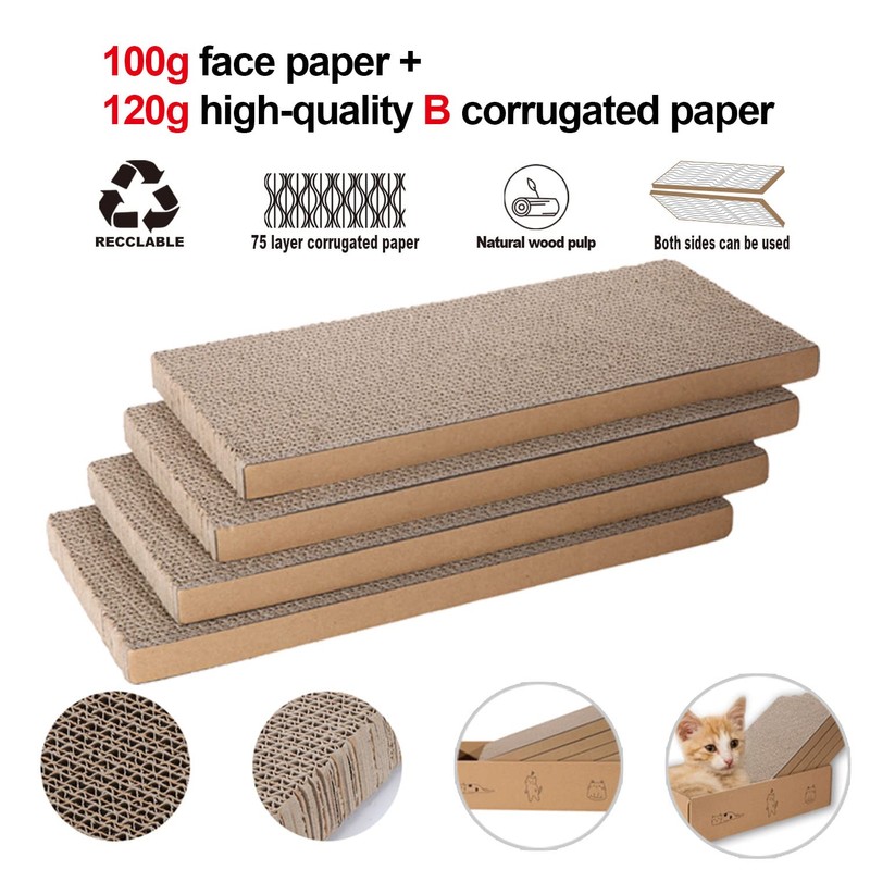 4 Packs in 1 Cat Scratch Pad with Box, Cat
