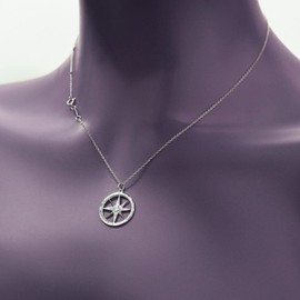 BALABELLE Retirement Gifts for Women, 925 Sterling Silver Compass Necklace, Happy Retirement Jewelry Gift for her, Goodbye Gift for Teacher Coworker
