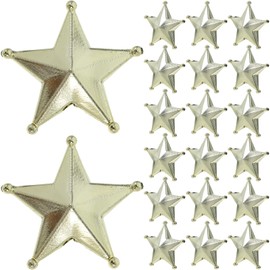 Mini 3D Gold Stars Christmas: 100pcs Xmas Pentagram Star 2cm Tiny Star Charms DIY Gold Star for Crafts Holiday Tree Decoration Star Tree Topper