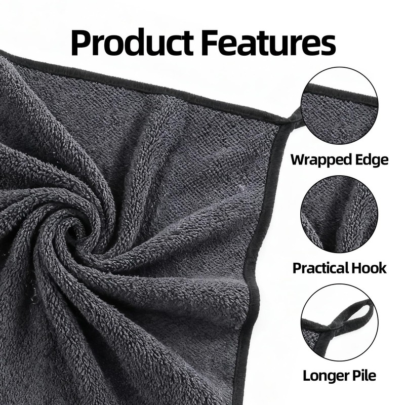 2 Pack Magic Bathroom Drying Cloth 40×60 cm Absorbent Microfibre