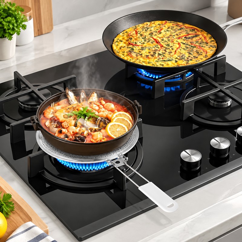 Even Heat Distribution Diffuser for Gas Stovetops – Double Thickening