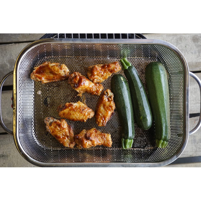 RSVP International Endurance (BQ-RP) BBQ Precision Pierced Roasting Pan, Stainless
