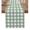 Sage Green Table Runner 72 Inches Long Cotton Linen Tablerunner