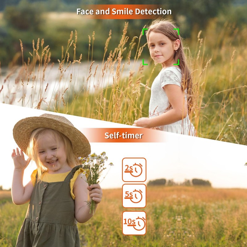 Digital Camera 1080P 48MP 16X Digital Zoom Prevents Shake Face