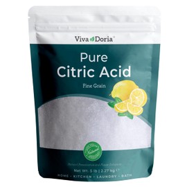 Viva Doria 100% Pure Citric Acid, Food Grade, Fine Grain, 5 Pounds (80 Ounces)