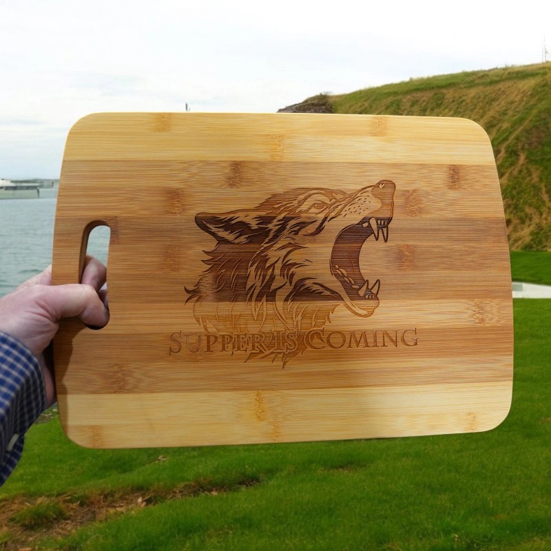 HipFlaskPlus Cutting Board - Supper is Coming 14''x9.5''x.5'