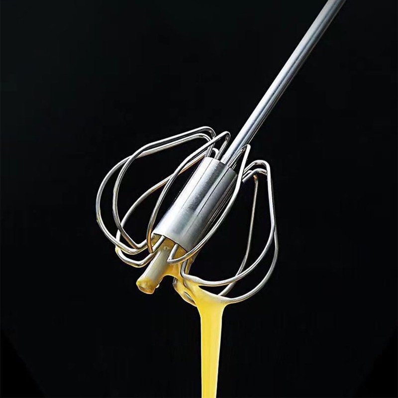 Egg Whisk Stainless Steel - Hand Push Whisk Egg Blender