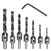 8 PCS Countersink Drill Bit Set, Woodworking Chamfer Counter Sinker