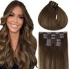 Vivien Clip-In Real Hair Extensions, Balayage, 40 cm, 120 g,
