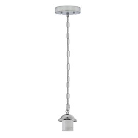 Ceiling Lamp Chain and Wire Holder Fitting Pendant Light Holder Flex Lighting Suspended Suitable For Lamps (Chrome)