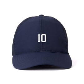 Tech Design #10 Jersey Number Dad Baseball Cap Embroidered Cotton Adjustable Dad Hat Navy