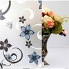 CVANU Printed Blue Flower Opaque Window Cling Frosted Vinyl Sheets