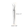 sourcing map ST-15 Precision Tweezers 121mm Pointed Anti-Corrosion Stainless Steel