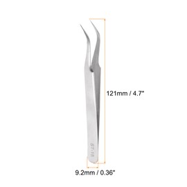 sourcing map ST-15 Precision Tweezers 121mm Pointed Anti-Corrosion Stainless Steel Craft Professional Tweezer for Replace Precision Parts Technology Industrial Electronics