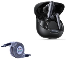 BoxWave Cable Compatible with Soundcore Liberty 4 NC - miniSync - USB-A to USB Type-C, Retractable Cable 5 Pre-Set Lengths Avoid Tangles