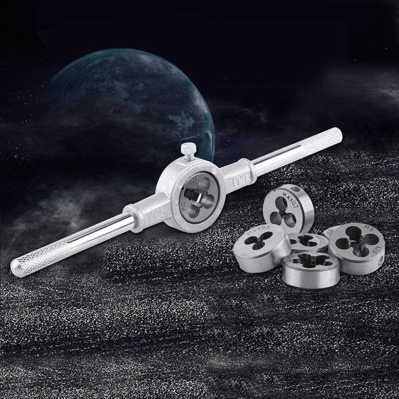 8PCS/Set Handheld Metric Screw Die set, M25 Wrench Bearing Steel