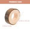 Healifty 10 Rustic Wooden Napkin Rings Handmade Unfinished Circle Napkin