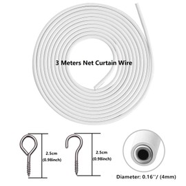 Net Curtain Wire 3 Meter includes 6 Eyes and 6 Hooks for hanging Curtains?