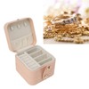 Travel Jewelry Box Organizer Small Portable Storage Case 2 Layer
