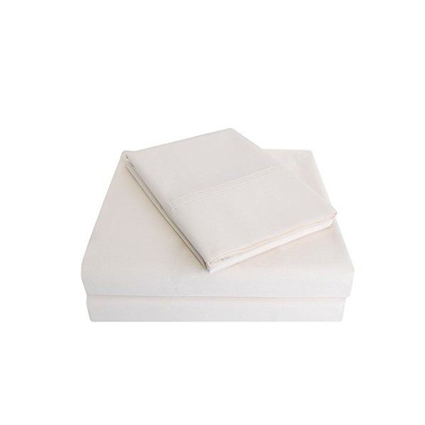 SUPERIOR Percale 300 Thread Count 100% Cotton, Deep Pocket, 4-Piece