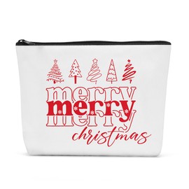 Sldpngo Christmas Makeup Bag Christmas Purses for Women Christmas Travel Organizer Travel Toiletry Bag Christmas Season Cosmetic Bag for Women Gifts for Christmas Merry Christmas Make Up Bag