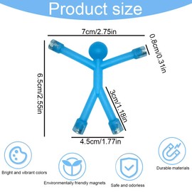 OUDQFCJ Mini Magnetische Figuren Spielzeug für Kinder Spielzeugmagnete Spiel Kühlschrank Magnete Männchen Reisespielzeug für Kinder 5 Pcs Gummi Magnet Spielzeug für 3-12 Jahre alt (Transparent)