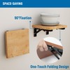 LEOPO 16 inch Folding Shelf Brackets-2 Pack Foldable Heavy Duty