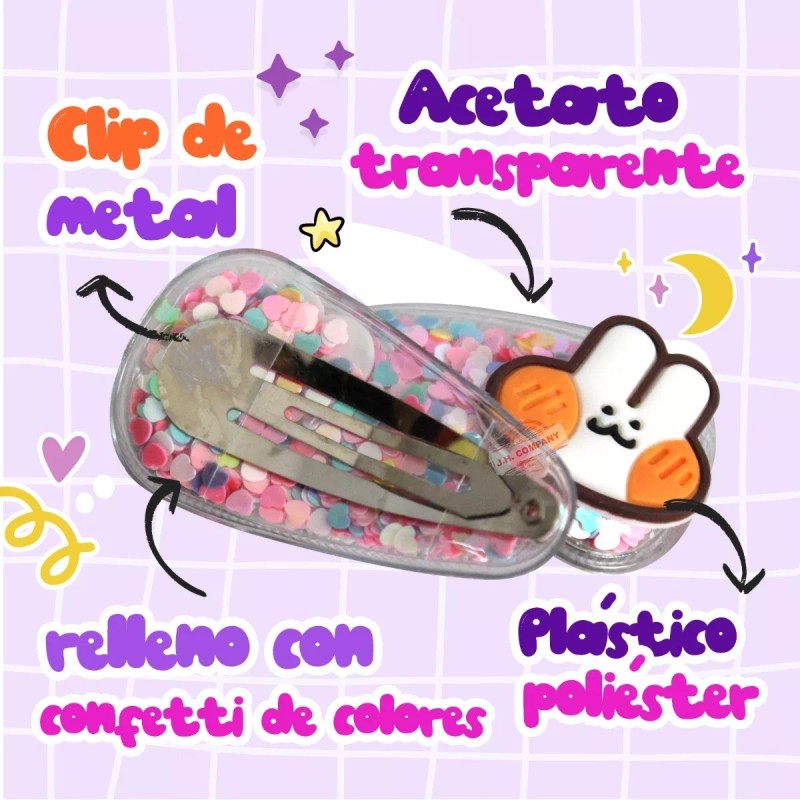 J.H. Company Set 10 Pcs Broche Cuca Pasador Niña Cabello