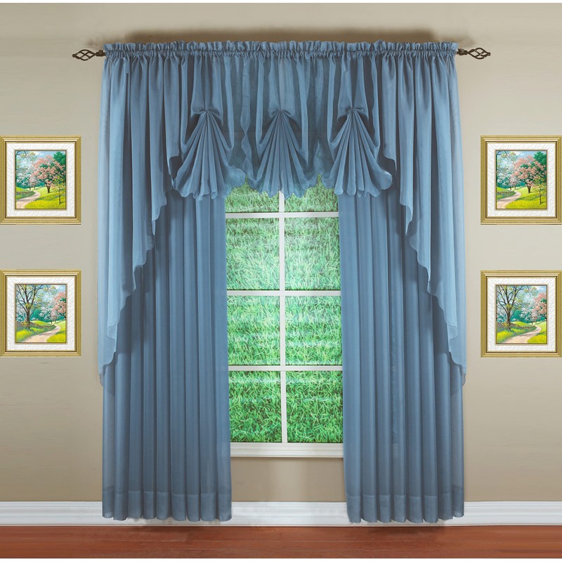 Today's Curtain Emelia Original Voile Panel 72", Wedge Blue, 60"