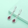 Starchenie Ruby Earrings for Women 925 Sterling Silver Infinity Dangle