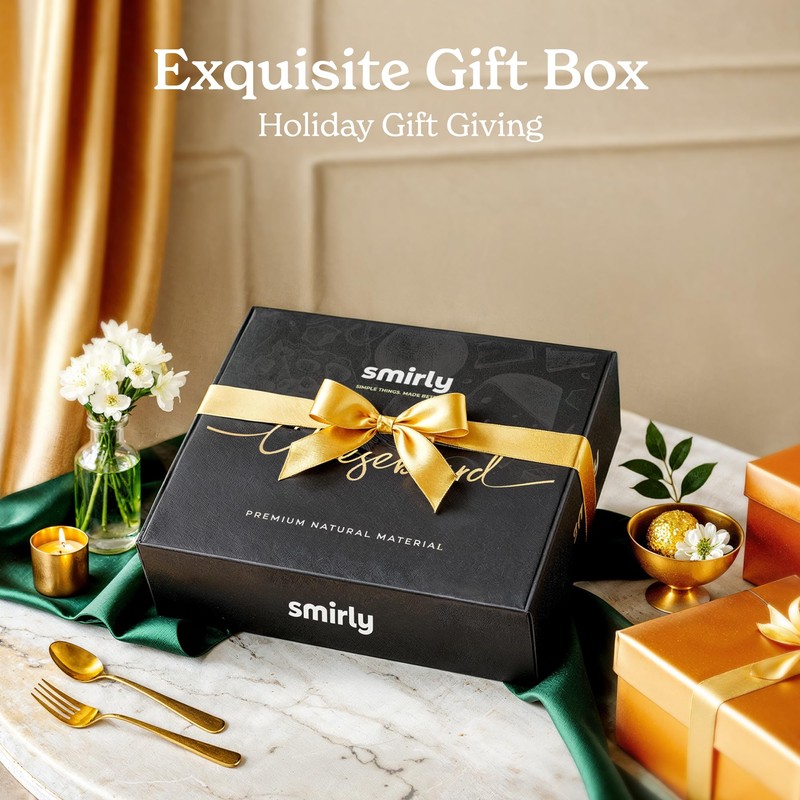 Smirly Charcuterie Board Set - Large Bamboo Cheese Board for