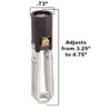 B&P Lamp® Keyless Candle Socket, Adjustable from 3-1/4 Inches to