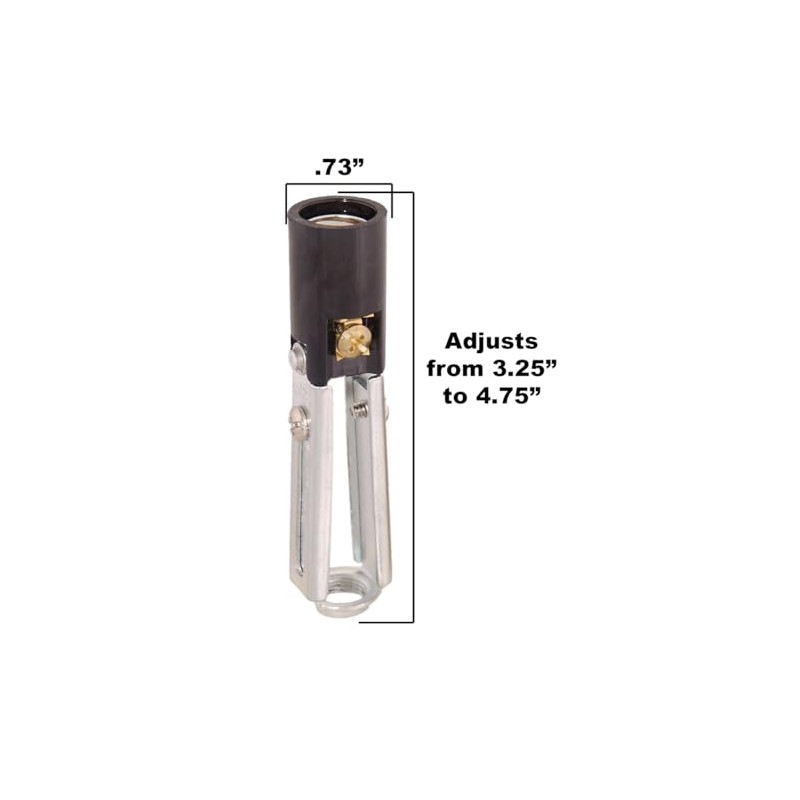 B&P Lamp® Keyless Candle Socket, Adjustable from 3-1/4 Inches to
