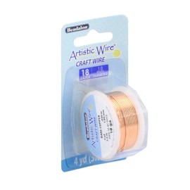Artistic Wire, 18 Gauge Uncoated Bare Copper Craft Wire, 4 yd