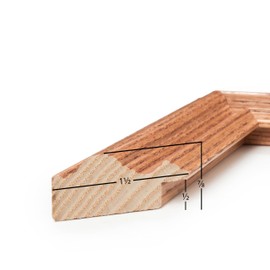 Frame USA 16x20 Picture Frame, Brown, Grande Series, Wall Hanging Frame with High Clarity Plexiglass