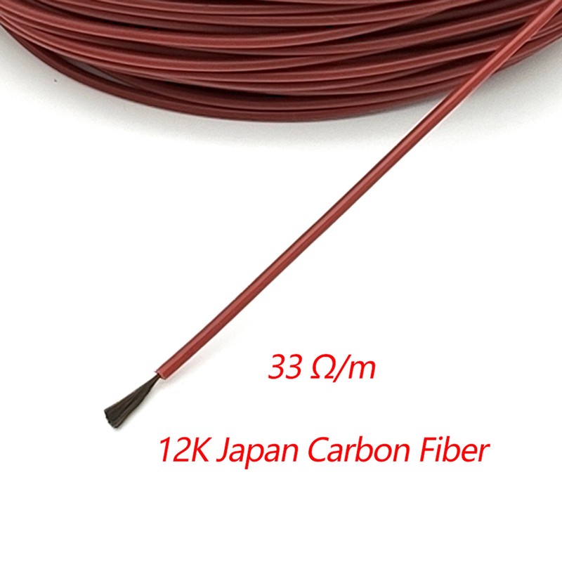 φ3mm 12K 33Ω Carbon Fibre Heating Wire 200℃ High Temperature