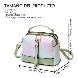 Ninzi® Bolso Bandolera De Gran Capacidad Para Mujeres Color Negro