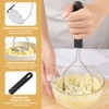 2PCS Stainless Steel Potato Masher with Ergonomic Handle for Mashed