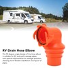 BORDSTRACT RV Sewage Hose Elbow with Lid, 90 Degree Bayonet