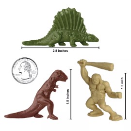 TimMee Processed Plastic Prehistoric Dinosaur Cavemen Tim Mee Dino Figures USA