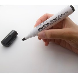 Bejamy Max-View Writer PRO, 2.5mm Bullet Tip Bold Writing Pen (PACK of 3 Black) Water Based BLACK Pigment Broad Line Low Vision Pen, Assistive Writing Tool for Vision Impairment